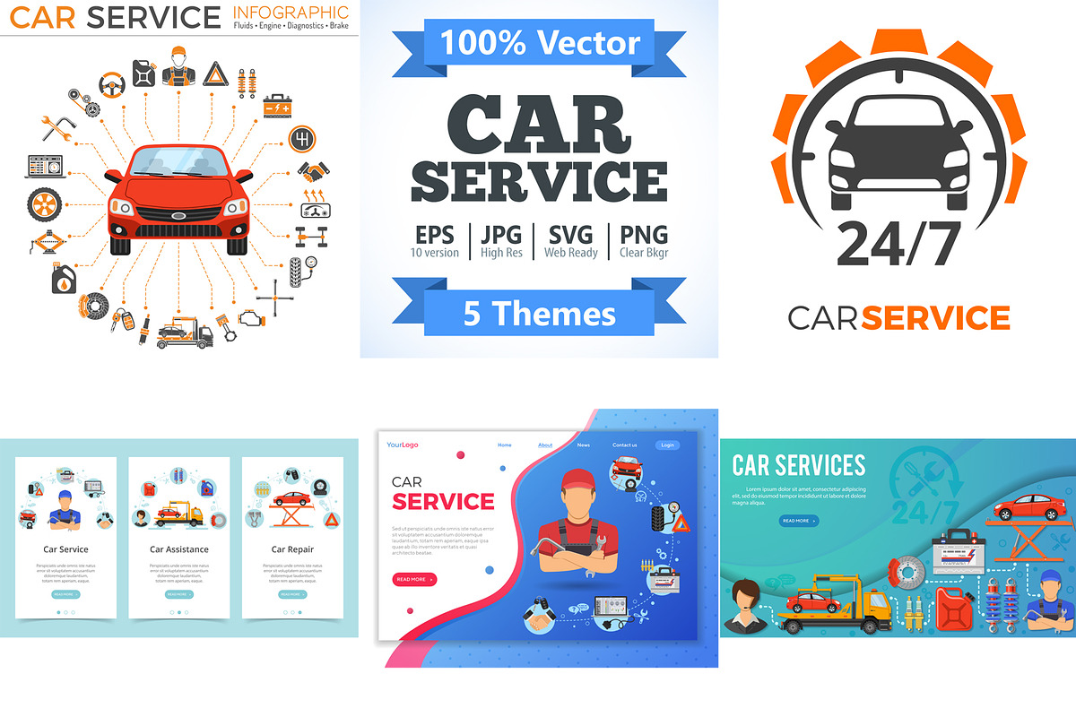 Car Services Concepts, a Technology Illustration by TAlex (Photo 1 of 7)