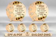 Personalized Sunflower Mom Round, an Object Graphic by Lasercutiny (Thumbnail 1 of 2)