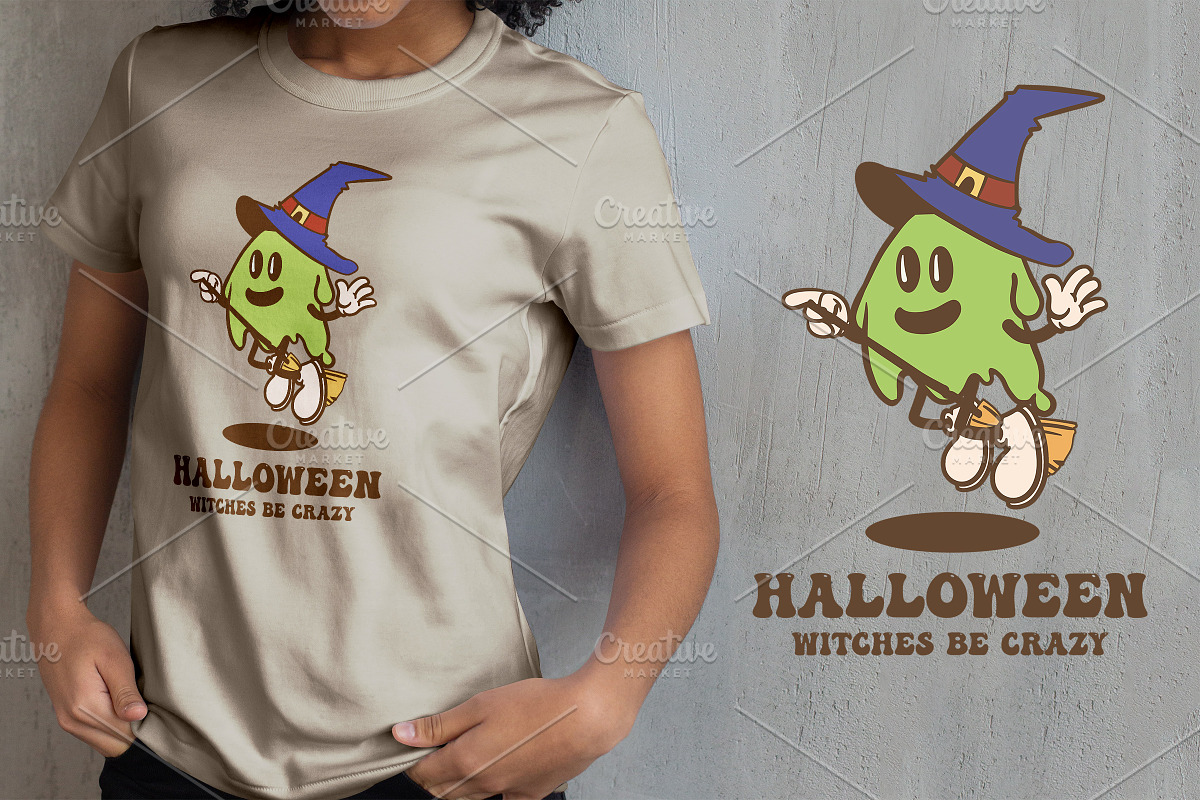 Halloween Slime Cartoon Vintage, an Illustration by vectstudio (Photo 5 of 5)