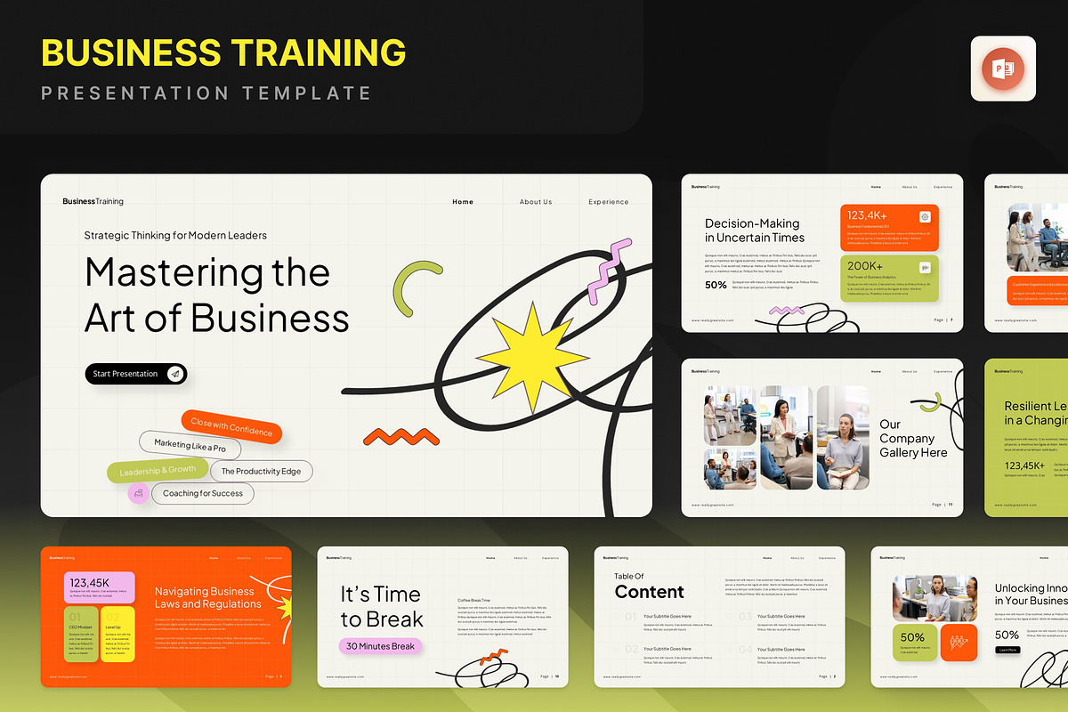 Business Training Presentation, a Presentation Template by Annora Studio (Photo 1 of 7)