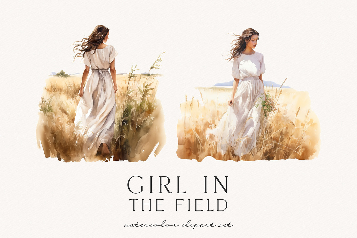 Girl In The Field, a Person Illustration by PeDe Designs (Photo 6 of 6)