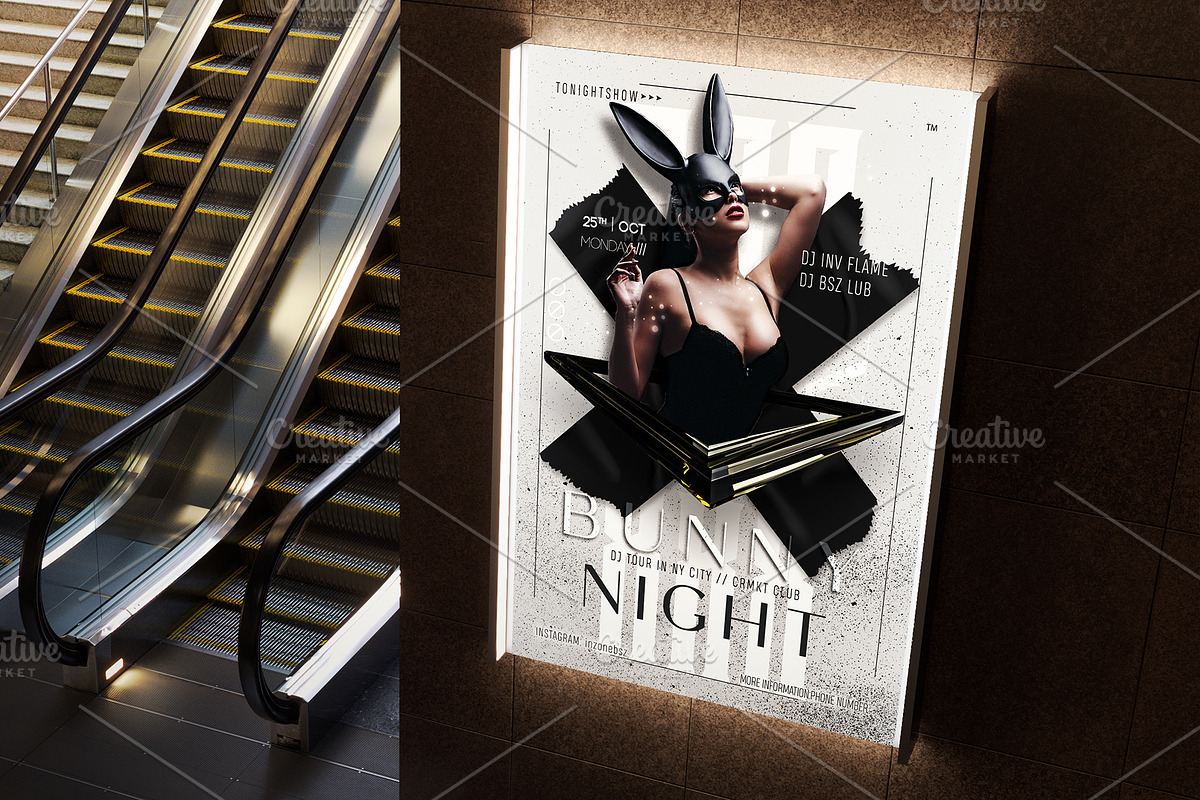 Bunny Night Club Flyer, a Flyer Template by Basez Flyers (Photo 2 of 4)
