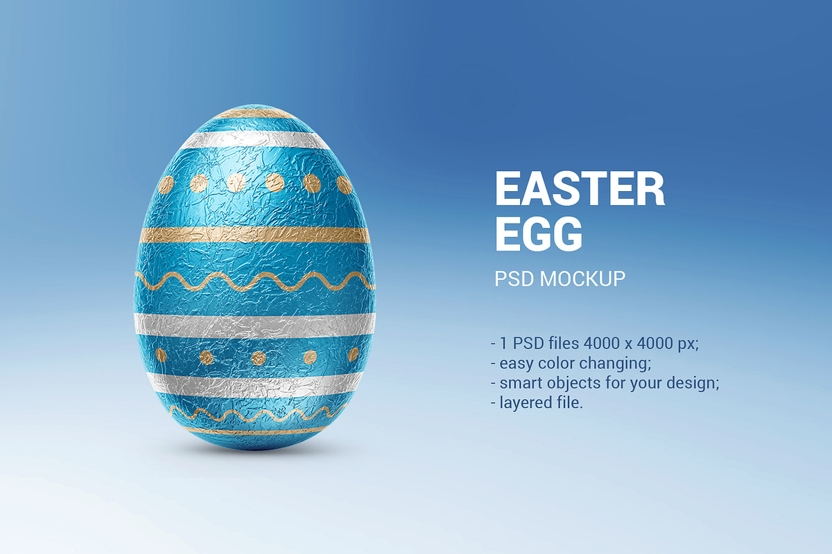 Easter egg mockup, a Product Mockup by ShooShooShop (Photo 1 of 4)