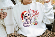 Cute Christmas Kitty Santa Hat PNG, a Seasonal Illustration by Creative Art (Thumbnail 3 of 3)