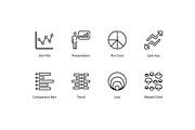 Graph And Diagram thin line icons, an Outline Icon by vectorstank (Thumbnail 5 of 6)
