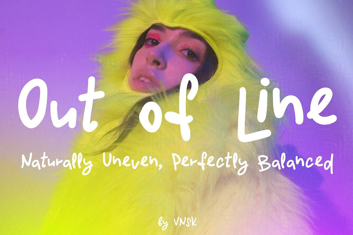 Out Of Line: Casual Handwritten Font, a Handwritten Font by Anastasiia VNSK (Photo 1 of 9)