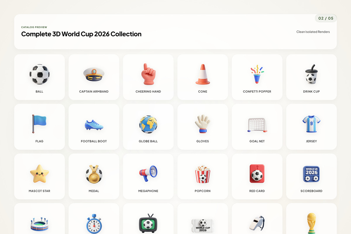 3D World Cup 2026, an Emoji Icon by River Visual (Photo 2 of 5)
