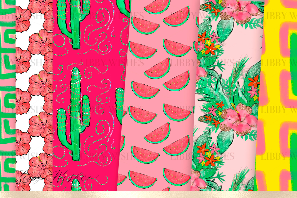 Tropical Palm Springs Patterns, a Pattern Graphic by Libby Wishes (Photo 6 of 12)