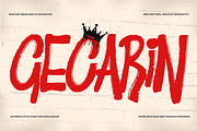 Gecarin – Bold Brush Display Font, a Sans Serif Font by MaikoHatta (Thumbnail 1 of 8)