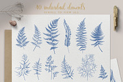 Blue floral. Botanical collection., a Pattern Graphic by Lisla (Thumbnail 3 of 5)