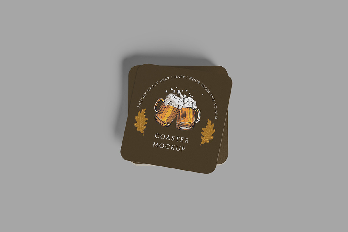 Coaster Mockup, a Product Mockup by Squashy Creative Studio (Photo 2 of 5)