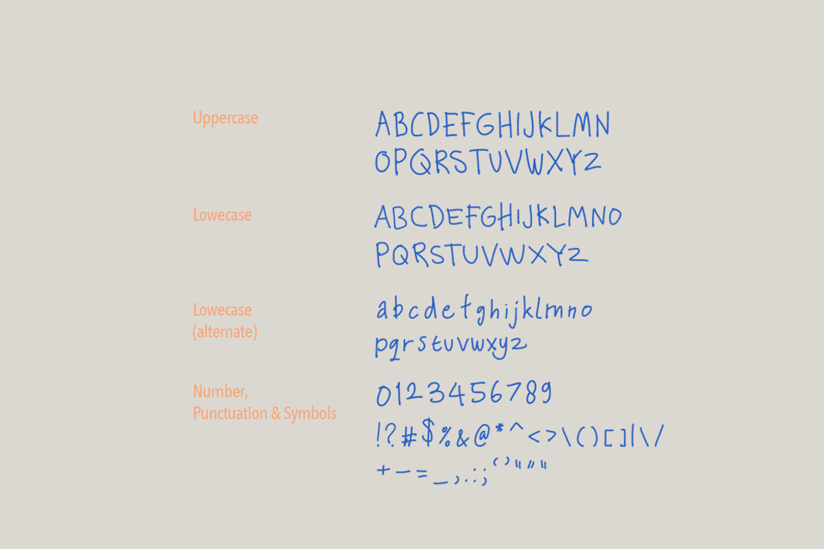Casual Human Fonts, a Handwritten Font by tomatstudio (Photo 6 of 6)