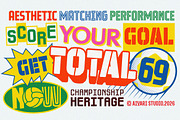 Total 69 — Football Font Collection, a Sans Serif Font by Aiyari (Thumbnail 20 of 20)