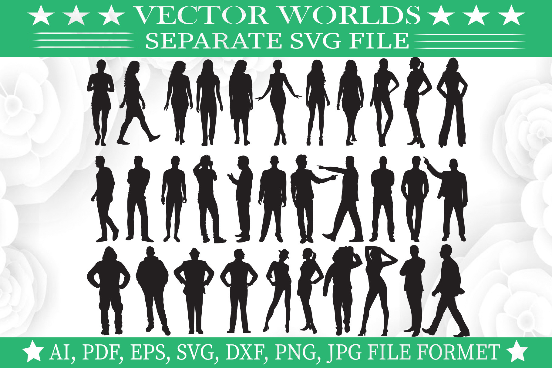 People Svg, Man, Woman Svg, an Object Graphic by VectorWorlds