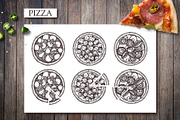 Hand-Drawn Pizza Ingredients Vectors, a Food Illustration by Yevheniia (Thumbnail 3 of 14)
