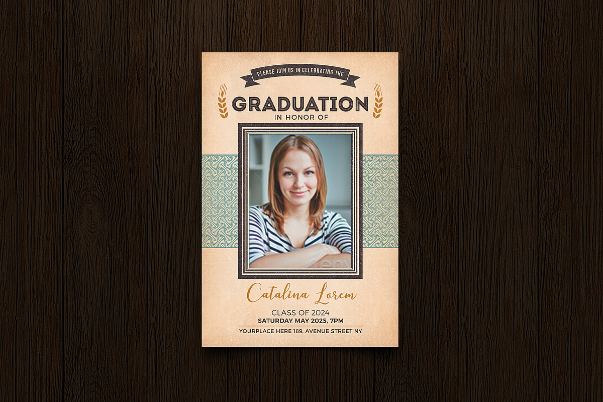 Graduation Invitation, a Print Template by DesignWorkz