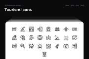 Tourism icons, an Outline Icon by Wencory (Thumbnail 1 of 2)