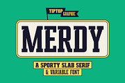 Merdy – Sporty Slab Serif Font, a Serif Font by Tiptop Graphic (Thumbnail 1 of 10)