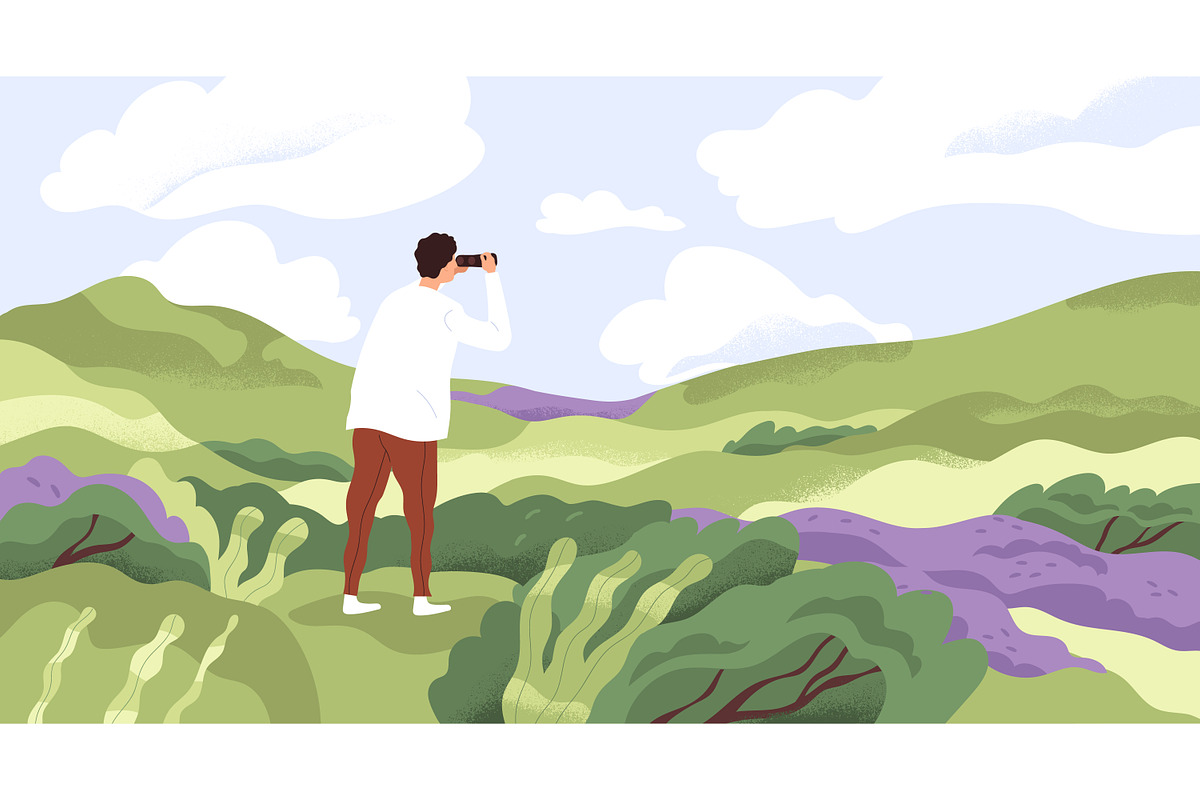 Travelers enjoying views set, a Person Illustration by Good Studio (Photo 2 of 12)