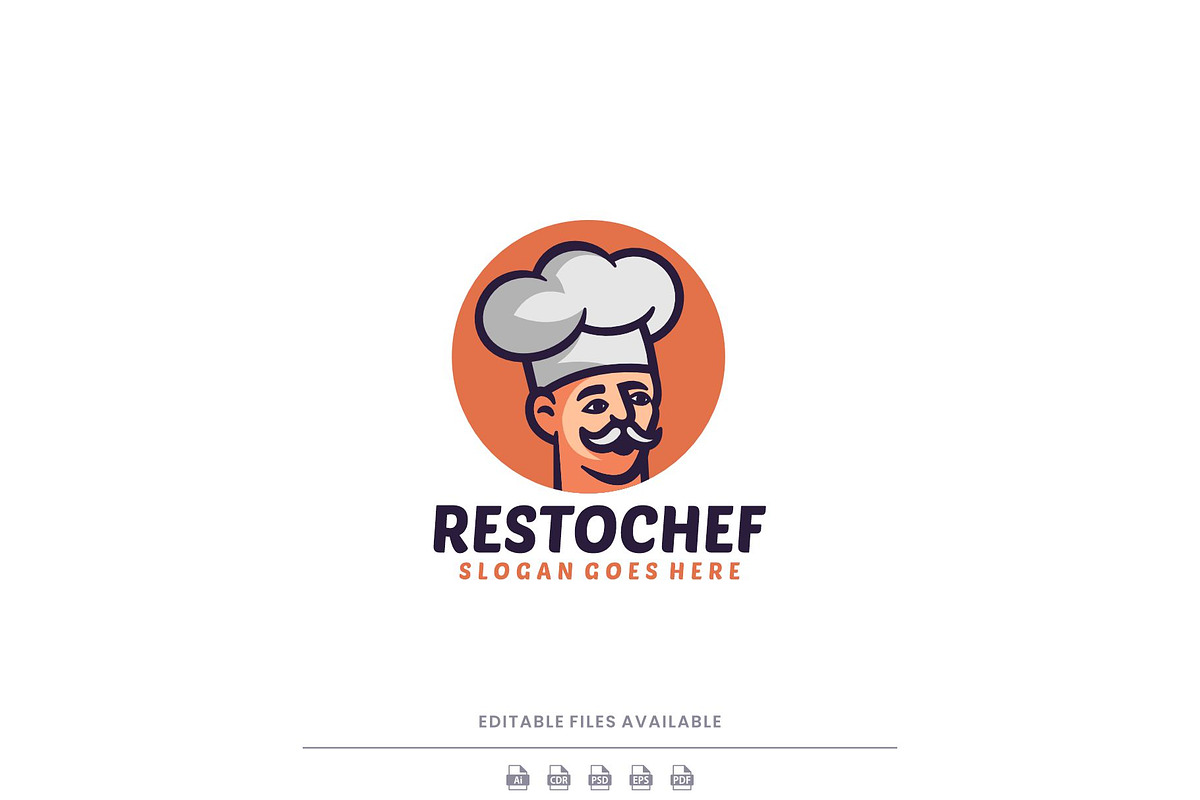 Resto Chef Mascot Logo Design, a Branding & Logo Template by Artnivora.Std (Photo 1 of 3)