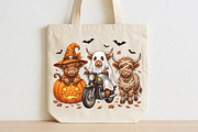 Halloween Highland Cow PNG, a Seasonal Illustration by CraftArtStudio (Thumbnail 2 of 4)