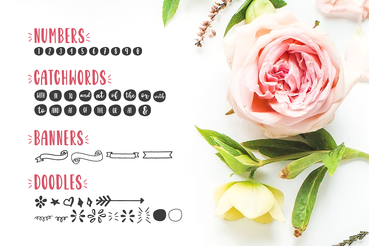 Garden Fancy Font Duo with Extras preview 4