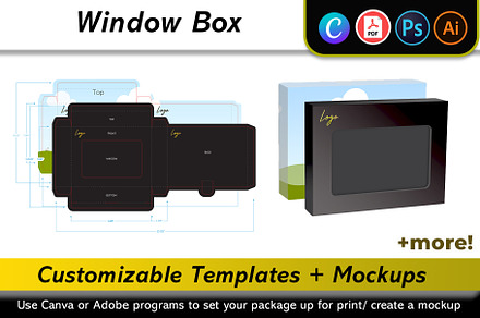 Window Box Mockup + Template