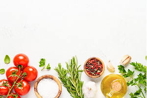 Spices, herbs and vegetables with, a Food & Drink Photo by Nadia-nb