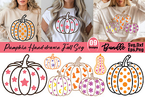 Pumpkin Hand-drawn Fall SVG sublimat, an Object Graphic by DollarSmart