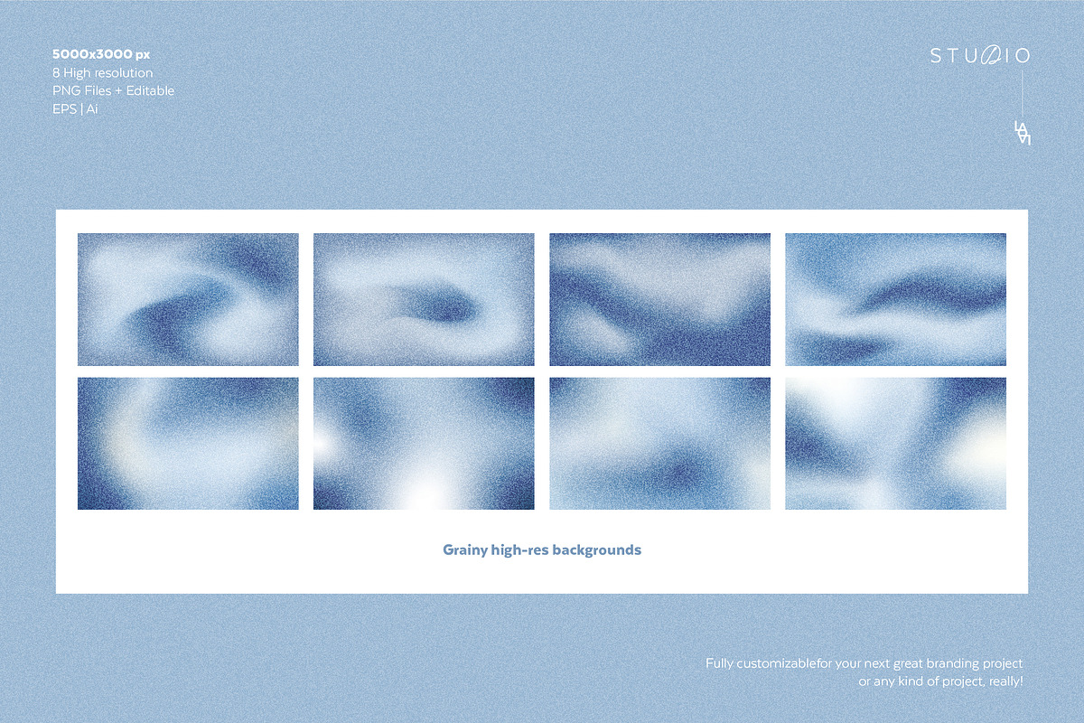 Glacier Blue Grainy Gradients, a Texture Graphic by Studio Lala (Photo 2 of 5)