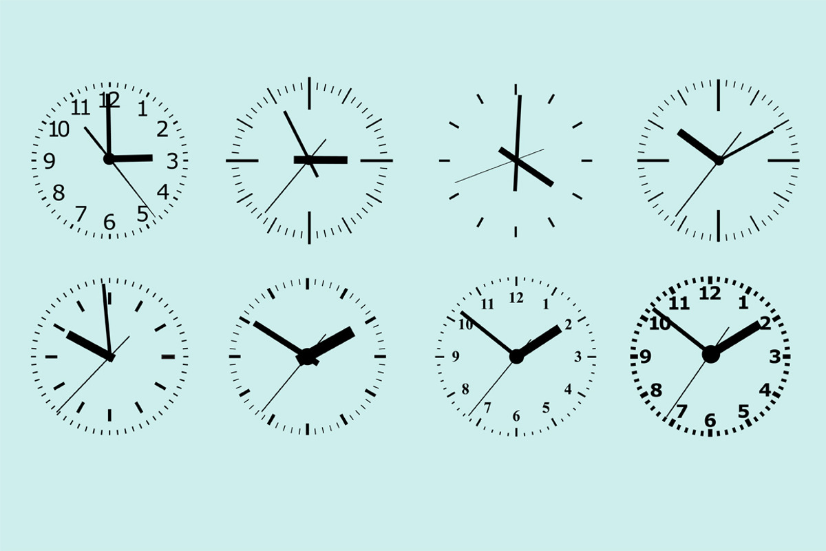 Six sets of images to create hours. preview 3