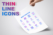 Body Positive | 16 Thin Line Icons, an Outline Icon by Alex Blogoodf (Thumbnail 3 of 11)