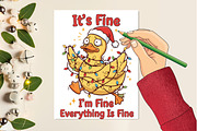 Funny Christmas Goose PNG, an Illustration by Designking (Thumbnail 3 of 6)