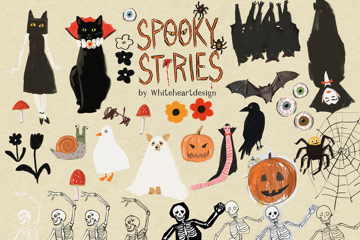 Halloween Png Illustrations Posters, a Decorative Illustration by whiteheartdesign (Photo 5 of 19)