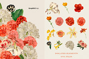 Vintage Summer Flowers Collection, a Pattern Graphic by Chus Moreno Studio (Thumbnail 14 of 17)