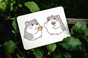 14 Cute Grey Hamster Character, an Animal Illustration by jongcreative (Thumbnail 3 of 6)