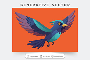 A colorful bird flies gracefully thr, a Graphic by Iftikhar Alam