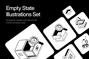 Empty State Illustrations Bundle, an Empty State Illustration by Vectors Market