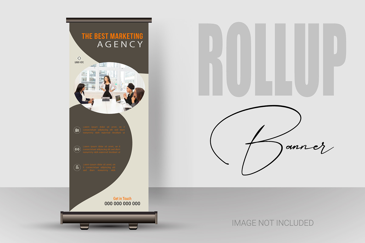 Roll Up Banner Vector Template Set, a Poster Template by hkmonir (Photo 1 of 3)