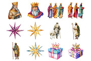 Christmas Nativity Clipart, an Illustration by Design Market (Thumbnail 2 of 3)