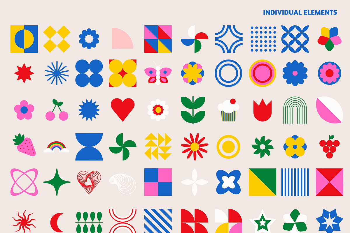 Bright Geometric Pattern & Shapes, an Object Graphic by Essentially Nomadic (Photo 3 of 12)