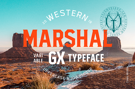 Marshal Variable Typeface, a Sans Serif Font by YockMercado