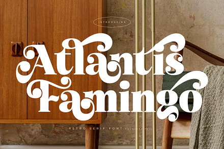 Atlantis Famingo Retro Serif Font, a Serif Font by Letterena Studios