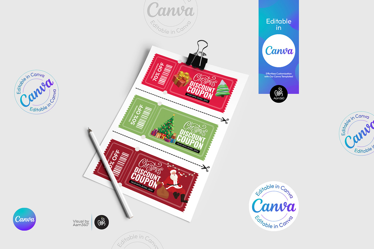 Christmas Coupon Book Template, a Flyer Template by Aam360 (Photo 3 of 3)