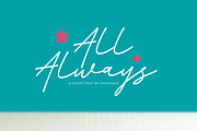 All Always, a Script Font by khurasan (Thumbnail 1 of 6)
