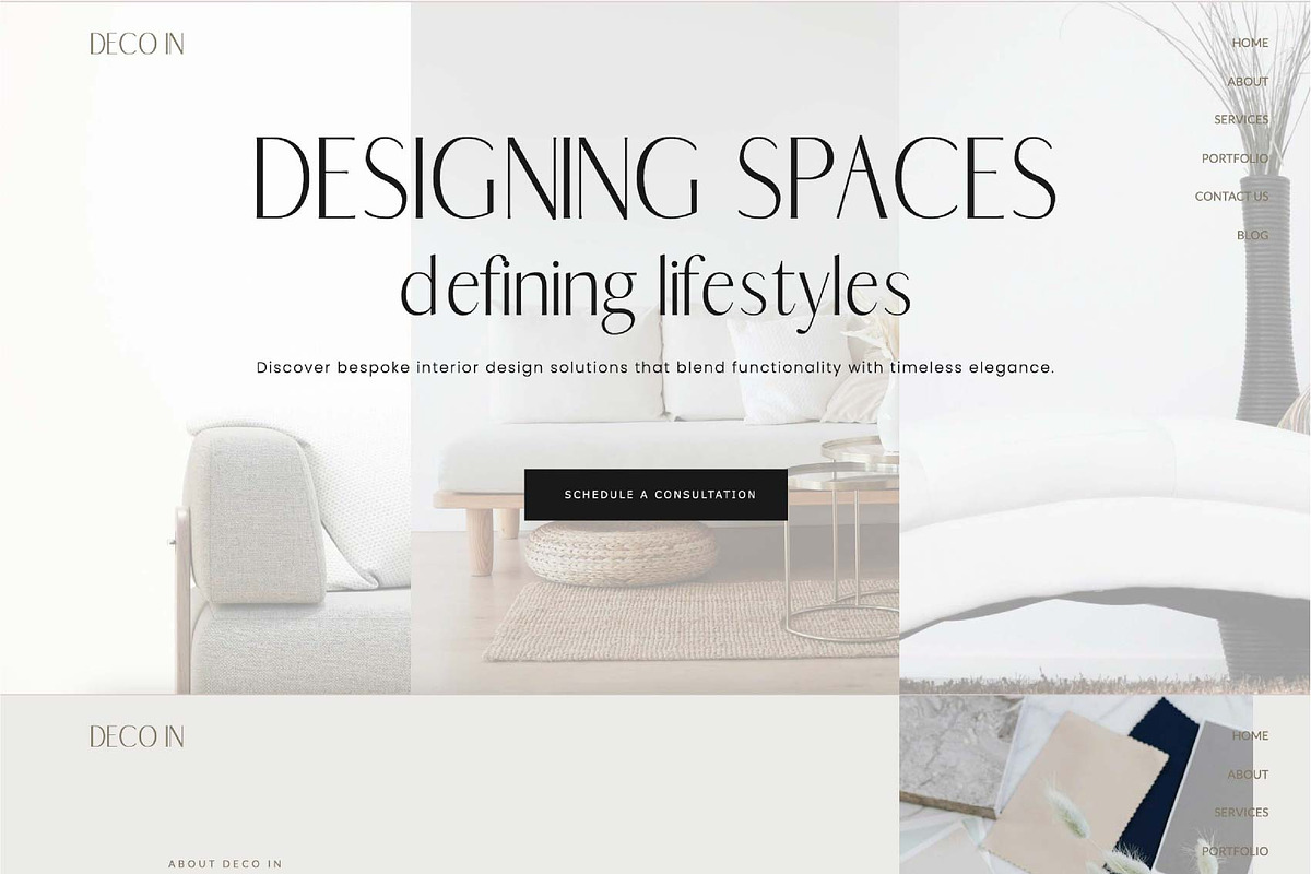 Showit Template-Interior Design preview 3