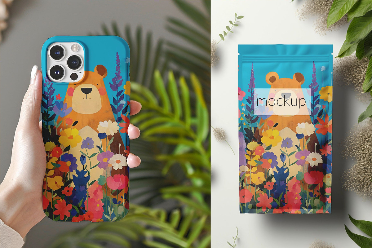 Bear in the Flower Thicket, an Animal Illustration by yahu88studio (Photo 5 of 6)