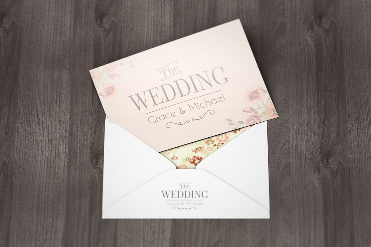 A6 Postcard with Envelope Mock-Up, a Print Template by MassDream (Photo 2 of 11)