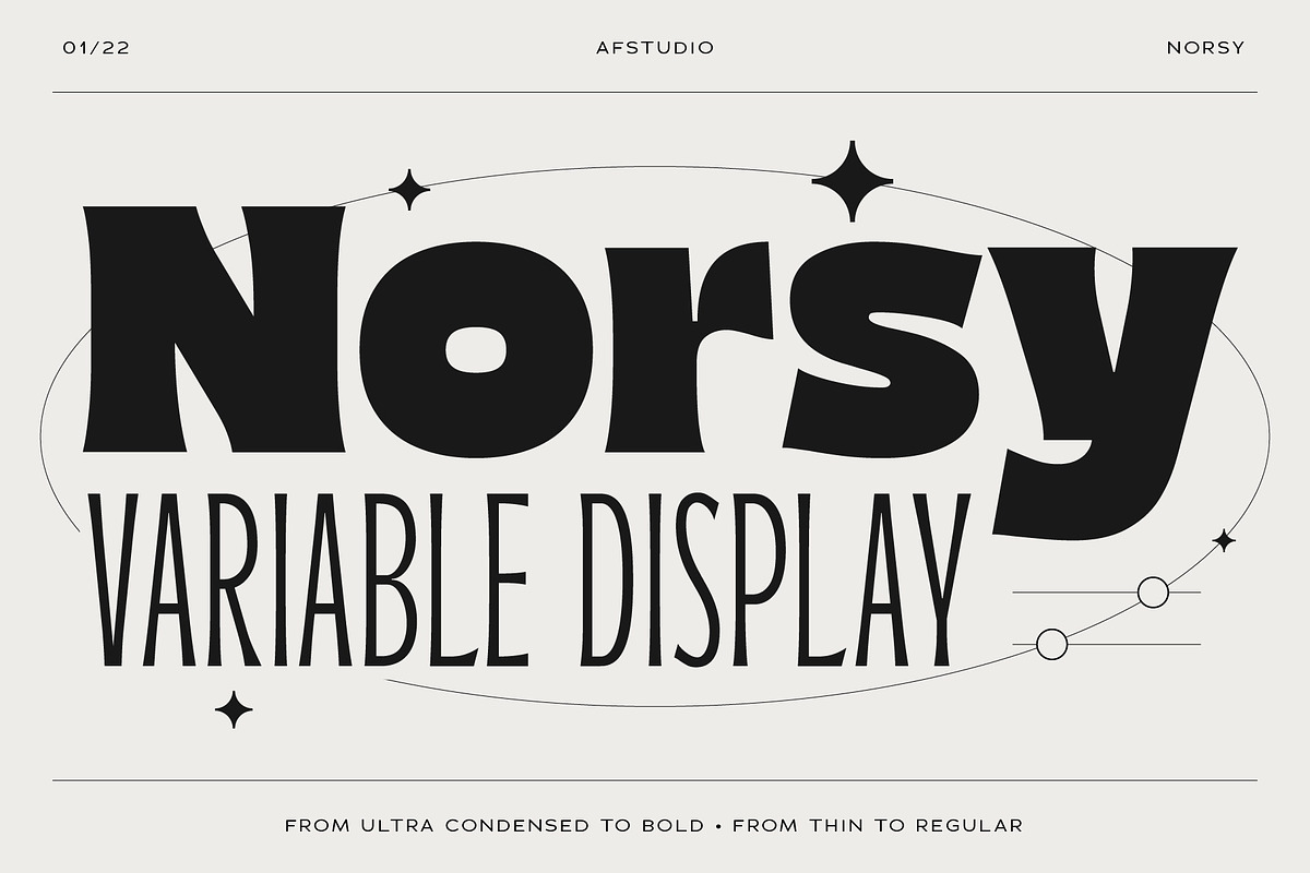 Norsy - Variable Display, a Sans Serif Font by Adam Fathony (Photo 2 of 19)