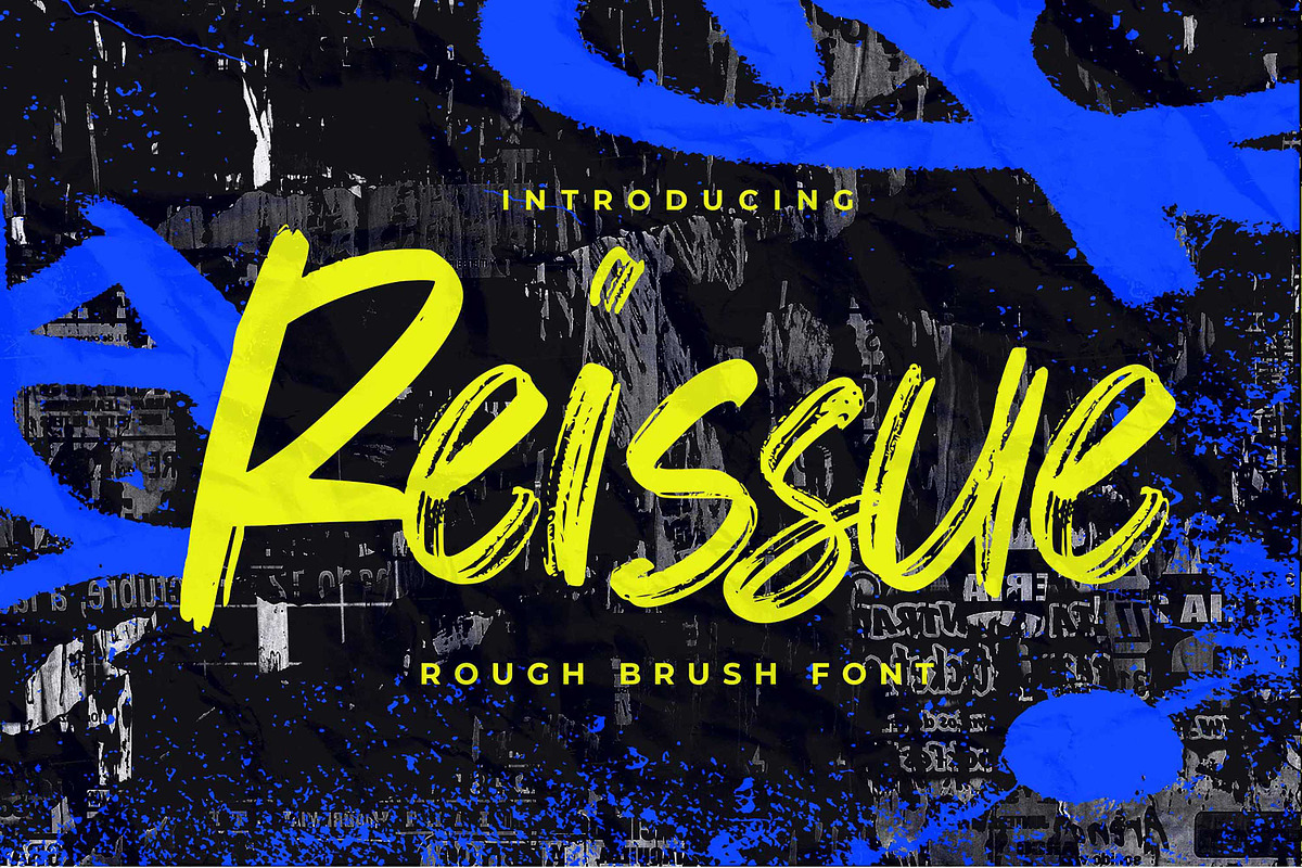 Reissue – Rough Brush Font, a Handwritten Font by Almarkhatype (Photo 1 of 8)